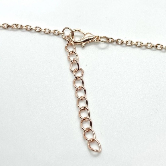 HANGING Rose Stem Rose Gold Necklace - Picture 6 of 8